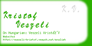 kristof veszeli business card